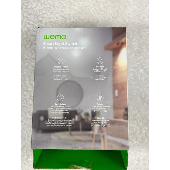 WEMO Wi-Fi Smart Light Switch Apple Home Kit White New Opened Box - Picture 2 of 7